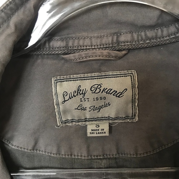 LUCKY BRAND Gray Utility Jacket Size Small - Picture 10 of 11